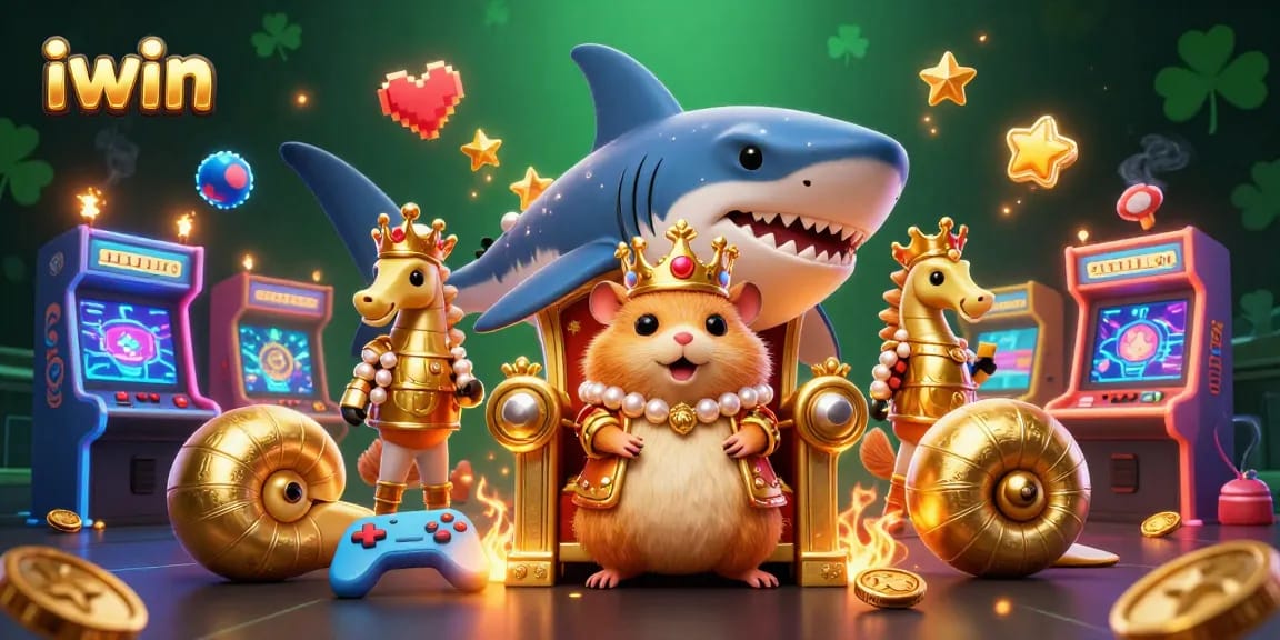 Experience thrilling gameplay at iwin with vibrant 3D casino characters in a dynamic arcade setting.