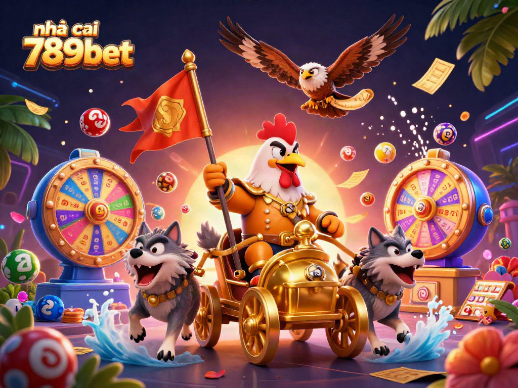 Engage with dynamic lottery excitement at nhà cái 789bet featuring colorful balls and vibrant game elements.