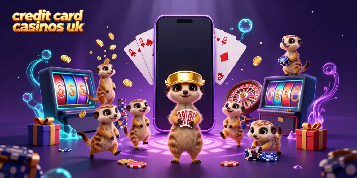 Experience the excitement of credit card casinos uk with meerkats in a lively casino scene.