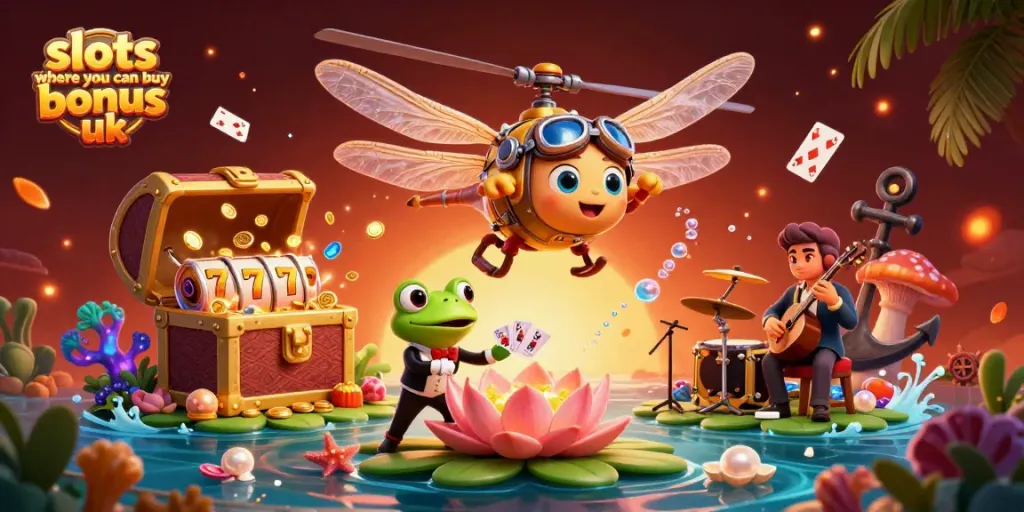 Engage in thrilling gameplay with vibrant 3D characters and elements of slots where you can buy bonus UK.