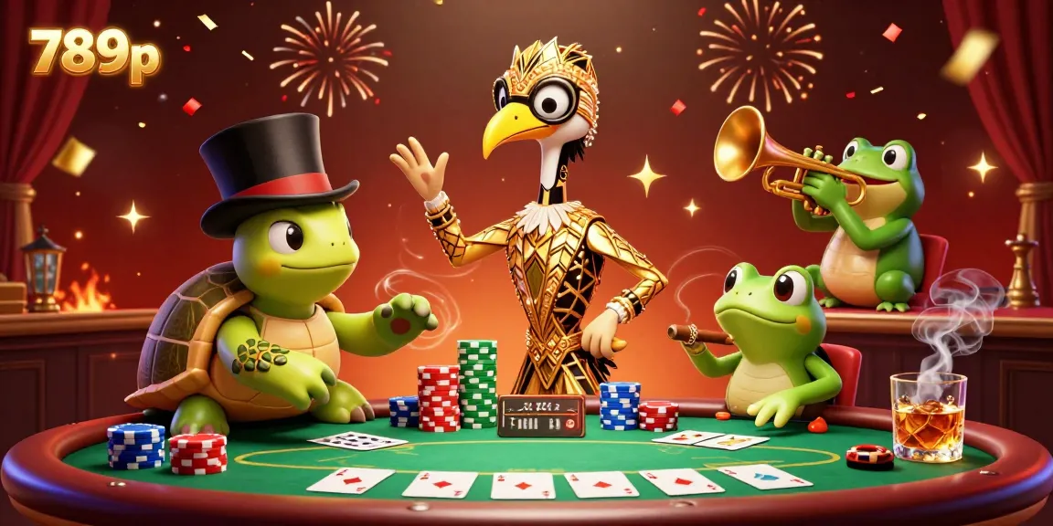 Experience the vibrant casino scene with 789p featuring fun characters and rich gambling elements.
