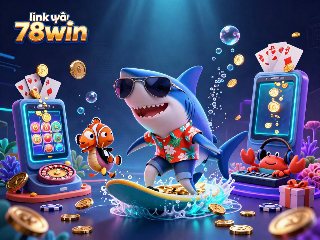 Experience thrilling gameplay with link vào 78win in this vibrant illustration of underwater casino fun!
