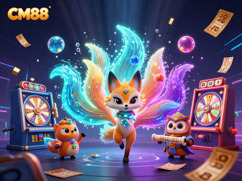 Participate in thrilling CM88 casino action with vibrant colors and dynamic elements showcasing exciting jackpots and games.