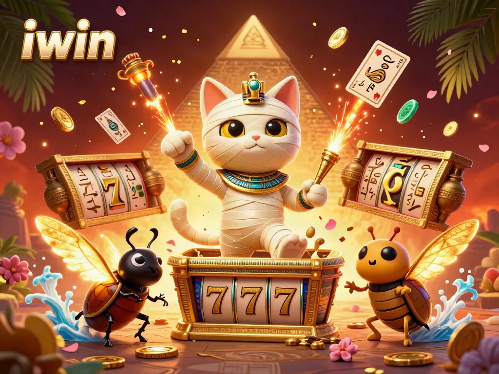 Experience fortune with iwin in this vibrant mummy-themed casino adventure, showcasing dynamic gaming elements.