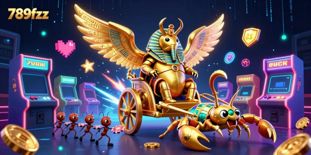 Engage with rich casino-themed gameplay featuring 789fzx's vibrant gaming elements and majestic characters.